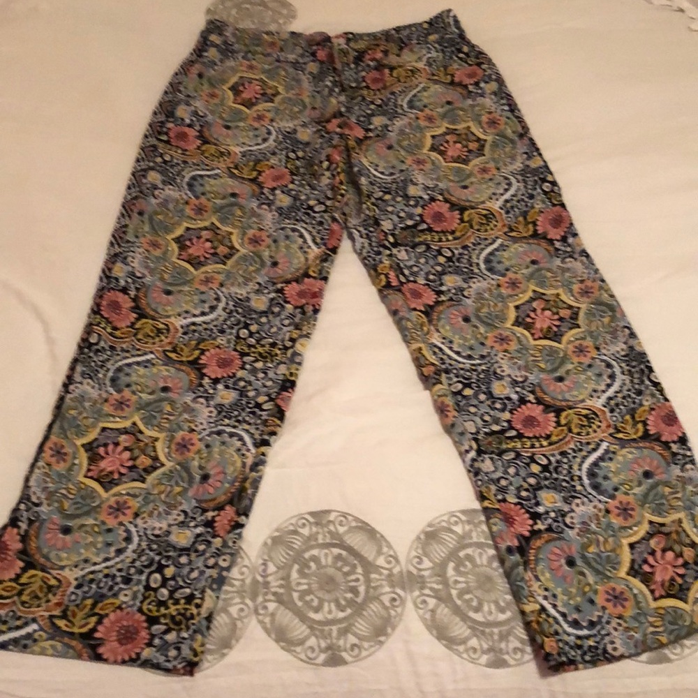 Flowered palazzo pants